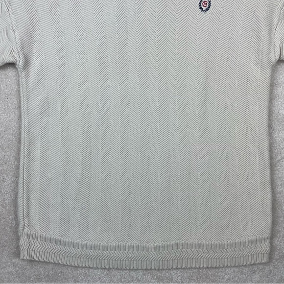 Chaps Ralph Lauren Hand Framed Heavy Knit Cream Sweater - Picture 5 of 12
